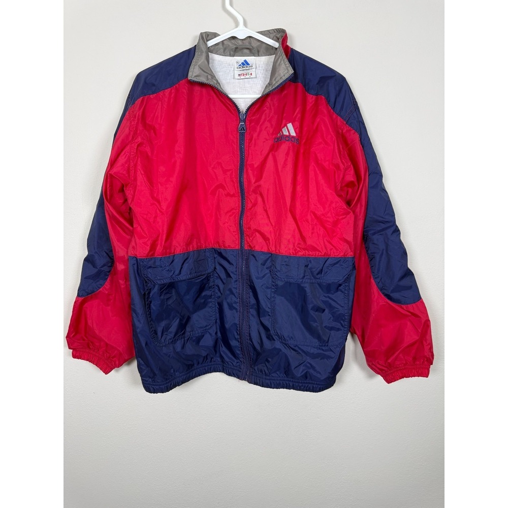 Adidas Windbreaker Jacket 90's Wm Sm or Youth XL Retro Colorblock Full Zip
